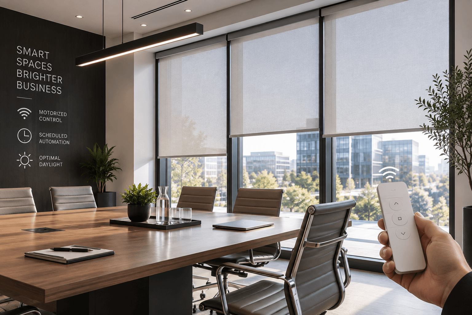 Motorized commercial window coverings
